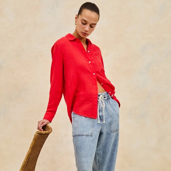 Rails Tops - RAILS Ellis Shirt in Cherry